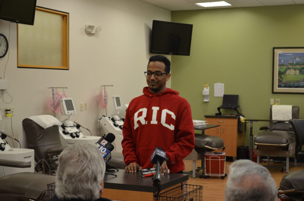 Blood recipient Alexander Ramos.