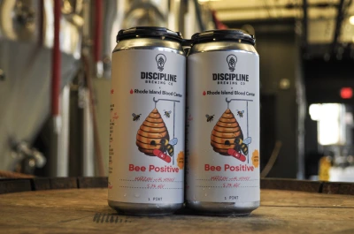 Bee Positive Beer by Discipline Brewing Co. in Pawtucket 